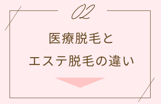 医療脱毛とエステ脱毛の違い
