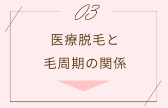 医療脱毛と毛周期の関係